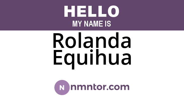 Rolanda Equihua