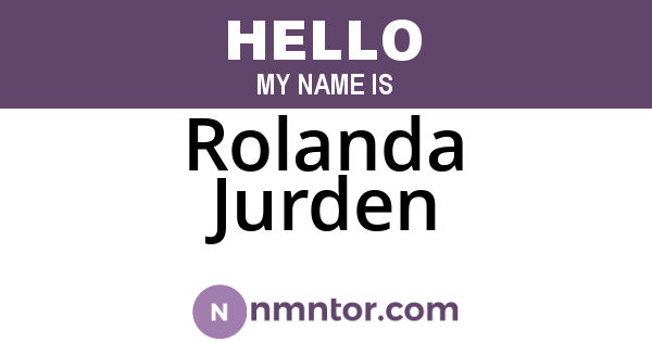 Rolanda Jurden