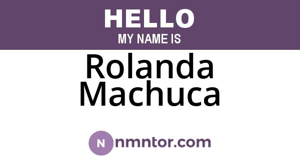 Rolanda Machuca