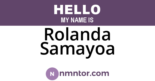 Rolanda Samayoa