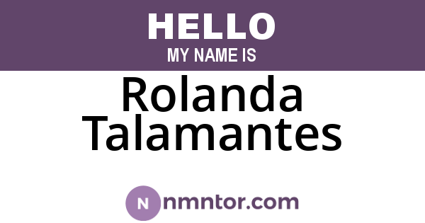 Rolanda Talamantes