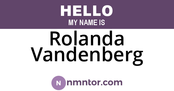 Rolanda Vandenberg