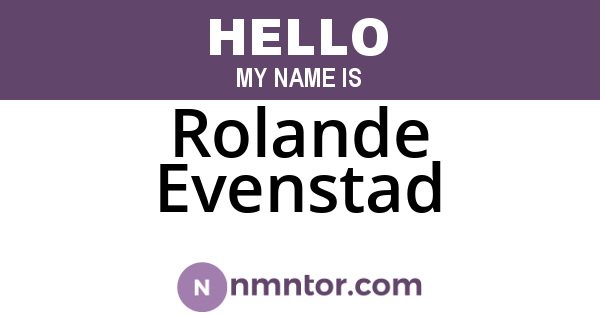Rolande Evenstad