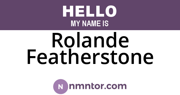 Rolande Featherstone
