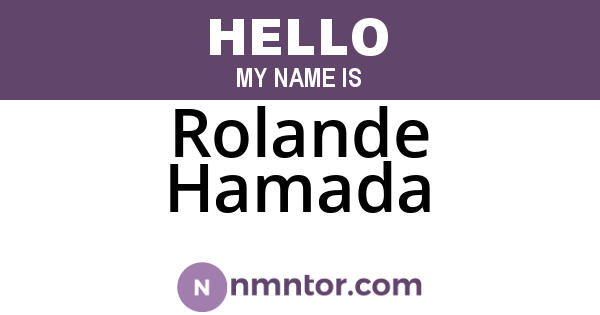 Rolande Hamada