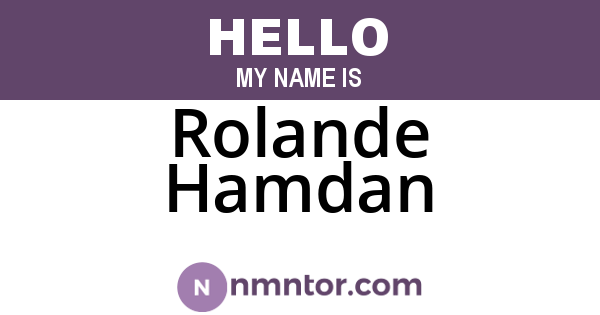 Rolande Hamdan