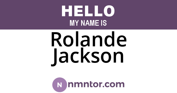 Rolande Jackson