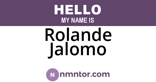 Rolande Jalomo