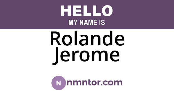Rolande Jerome