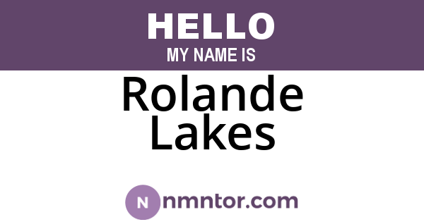 Rolande Lakes