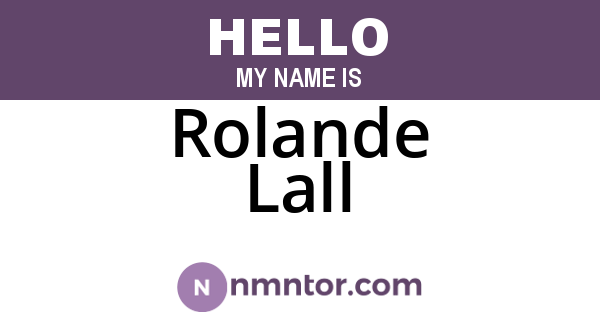 Rolande Lall