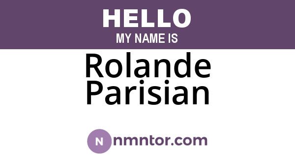 Rolande Parisian