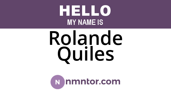 Rolande Quiles