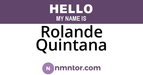 Rolande Quintana