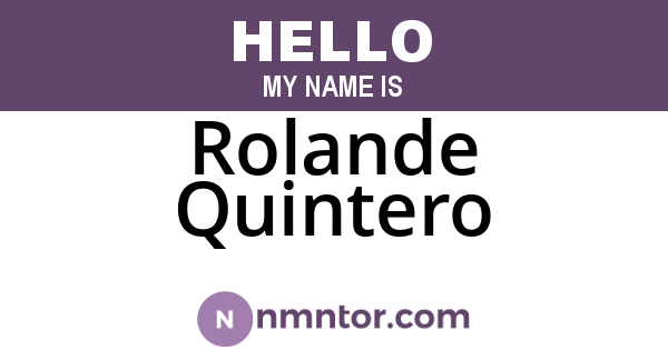 Rolande Quintero
