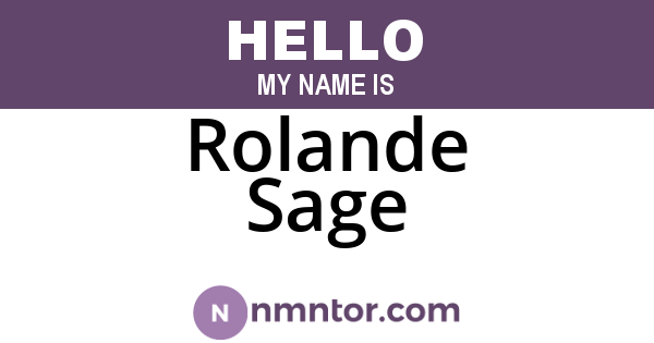 Rolande Sage