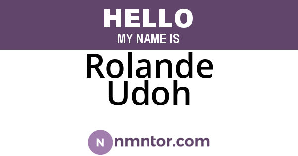 Rolande Udoh