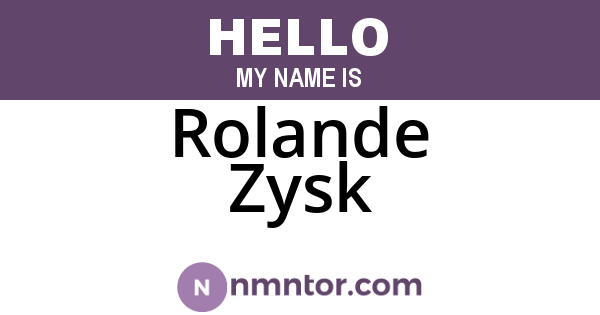 Rolande Zysk