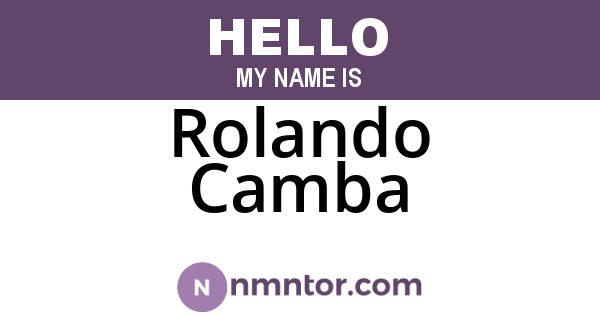 Rolando Camba