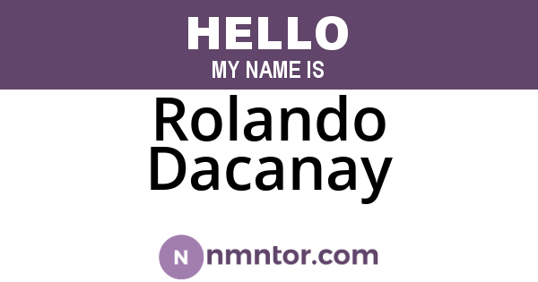 Rolando Dacanay