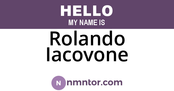 Rolando Iacovone
