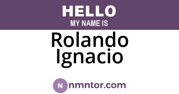 Rolando Ignacio