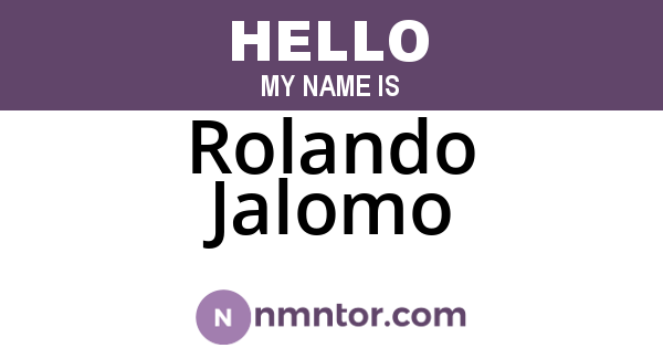 Rolando Jalomo