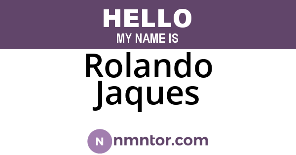 Rolando Jaques