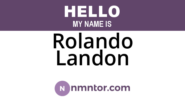 Rolando Landon
