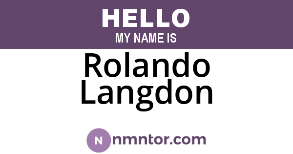 Rolando Langdon