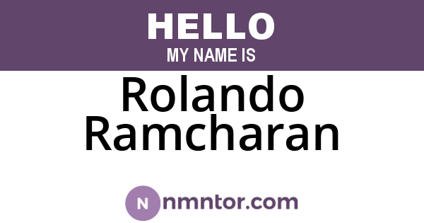 Rolando Ramcharan