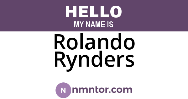 Rolando Rynders