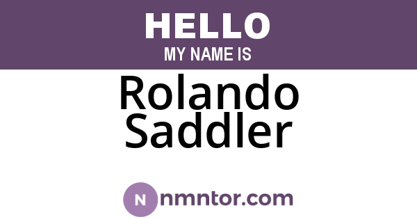 Rolando Saddler