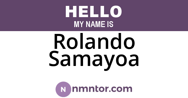 Rolando Samayoa