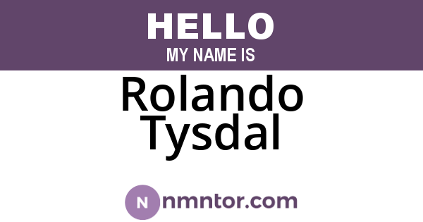 Rolando Tysdal