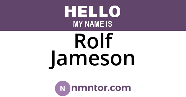 Rolf Jameson