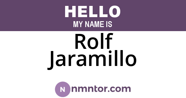 Rolf Jaramillo