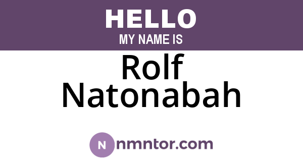 Rolf Natonabah
