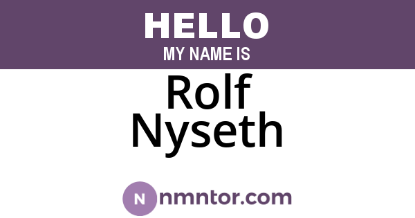 Rolf Nyseth