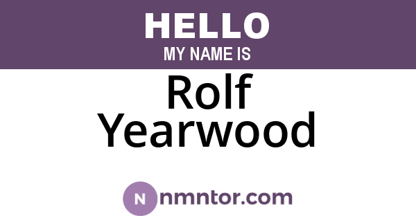 Rolf Yearwood