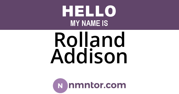 Rolland Addison