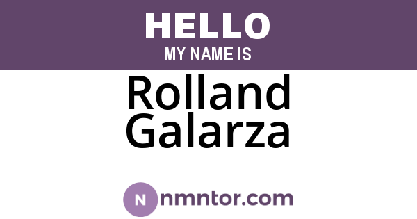 Rolland Galarza