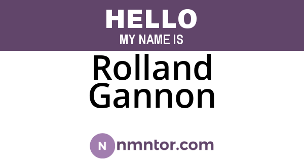 Rolland Gannon