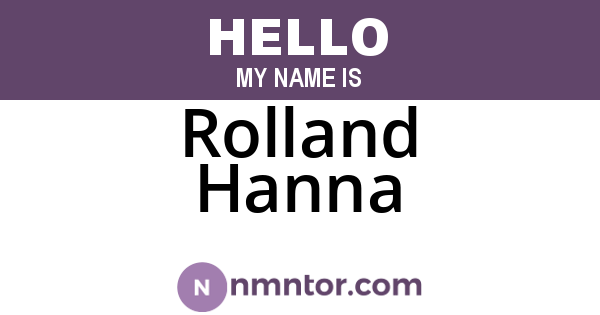 Rolland Hanna