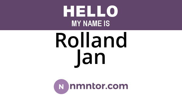 Rolland Jan