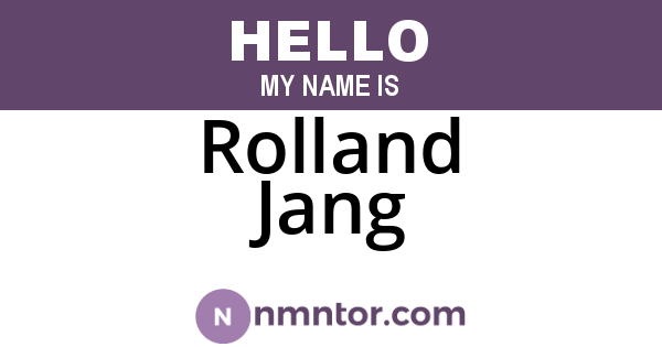 Rolland Jang