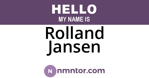 Rolland Jansen