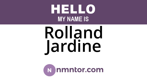 Rolland Jardine