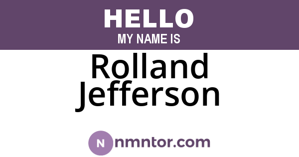 Rolland Jefferson