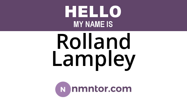 Rolland Lampley